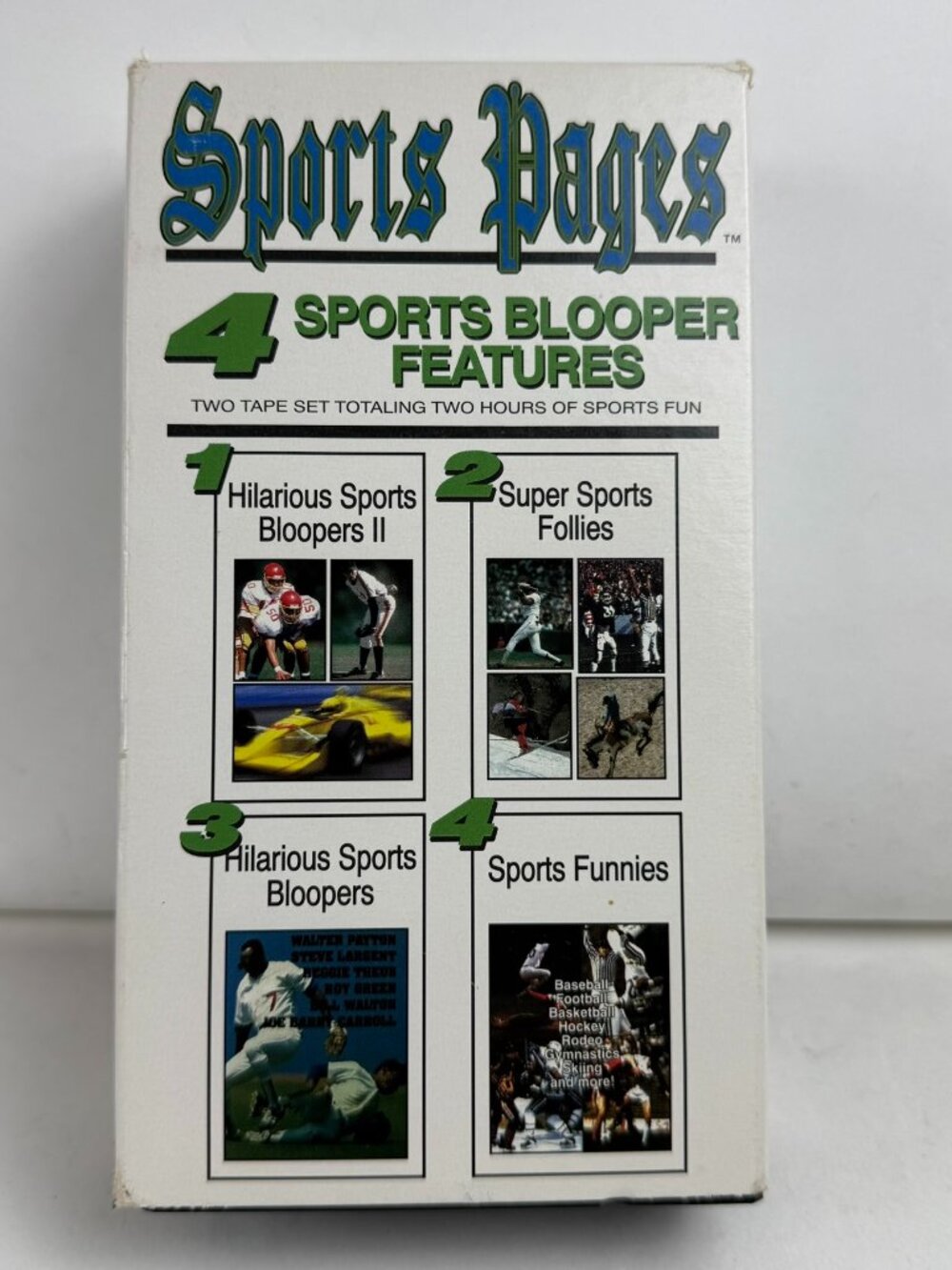Sports Pages 4 Sports Bloopers VHS 2 Tape Set Simitar 1993 Football Baseball Roy
